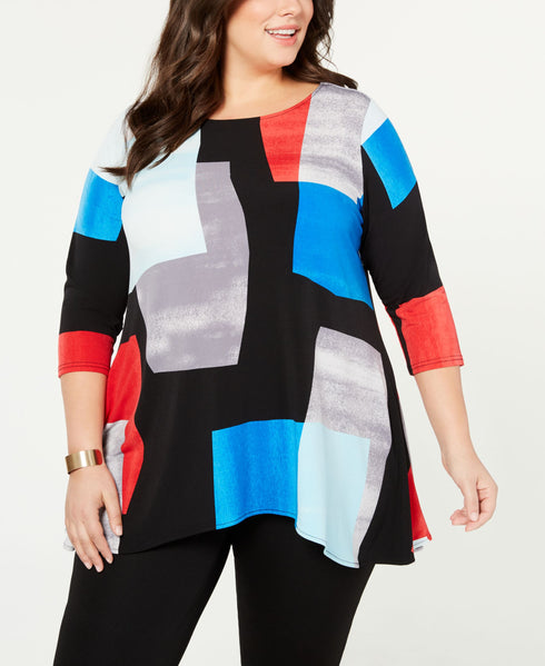 Alfani Plus Printed High Low Tunic